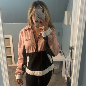 PINK 3/4 ZIP HOLLISTER WINDBREAKER